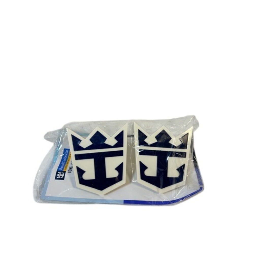 Royal‎ Caribbean Towel Clips Set Blue White Crown Anchor Logo Cruise Ship Access